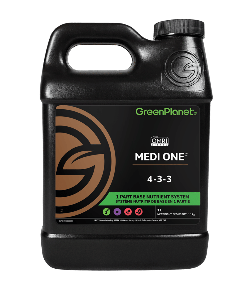 GreenPlanet Nutrients Medi One 1 Part Nutrient System NPK 4-3-3